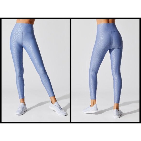 💕CARBON38💕 Leopard Takara Shine Legging ~ Blue - Picture 3 of 14